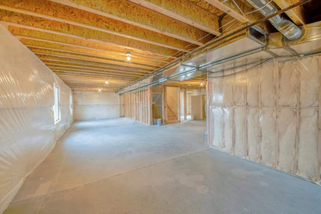 Insulate basement walls