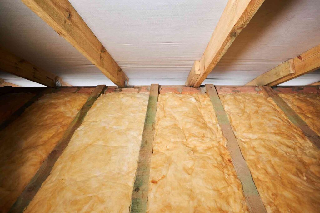 Insulate attic floor or ceiling