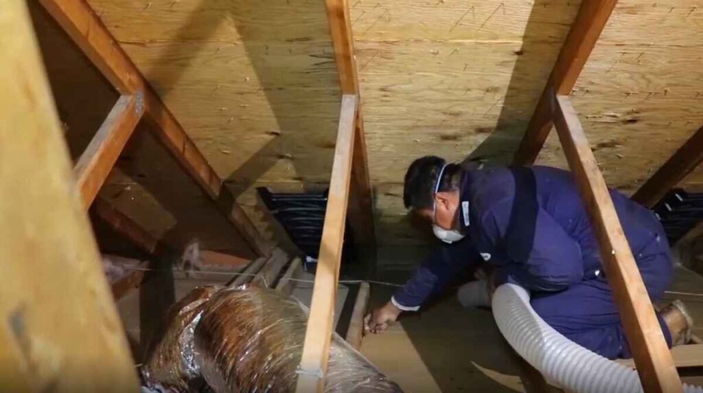 Installing Ductwork in Attic