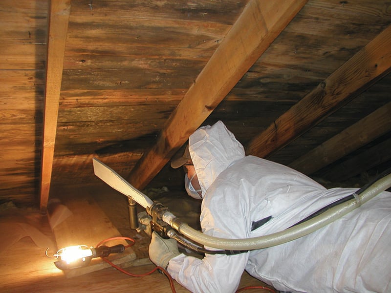 Using Machinery to Remove Spray Foam Insulation