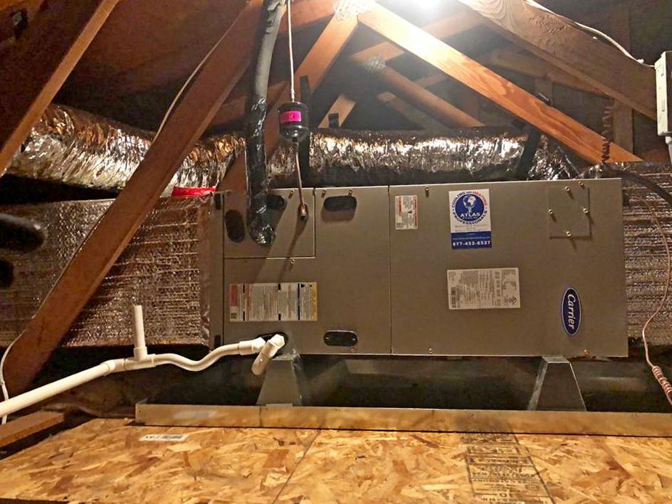 heat pump in attic