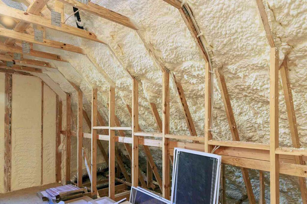 insulating attic with spray foam